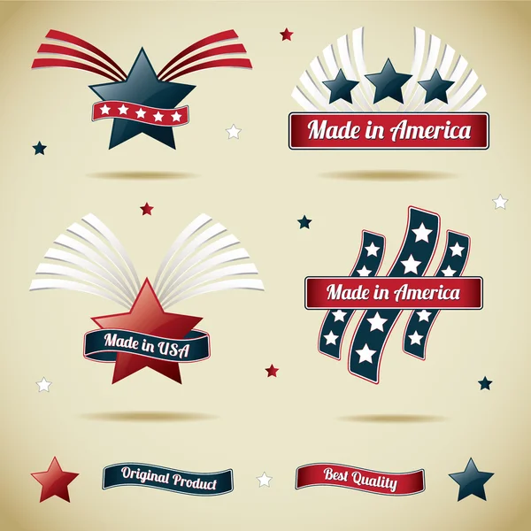 Made in Usa Collection — Stock Vector