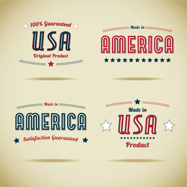 Made in Usa Collection — Stock Vector
