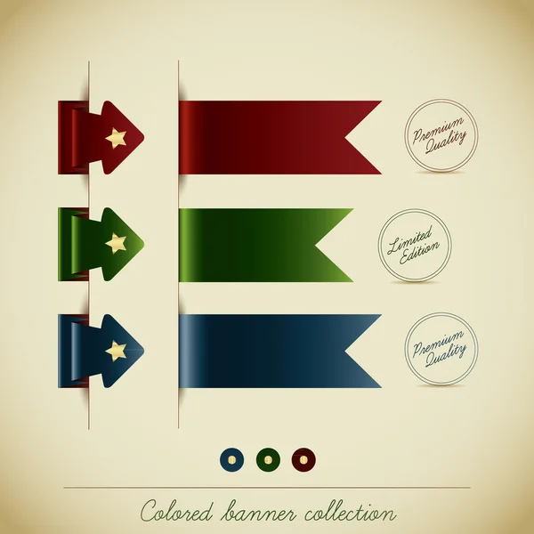 Gekleurde banner collectie — Stockvector