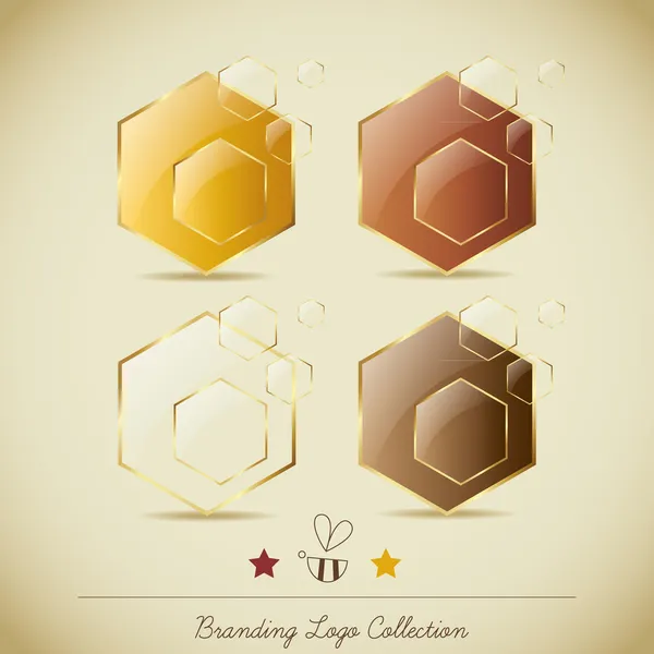 Logo collezione Honey Branding — Vettoriale Stock