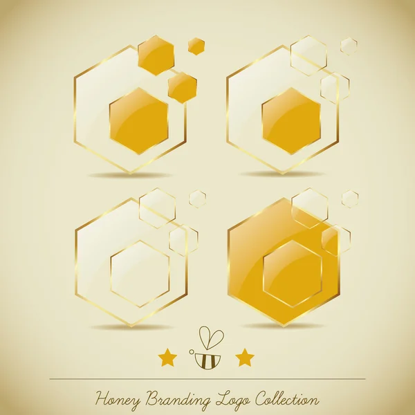 Honing branding logo collectie — Stockvector