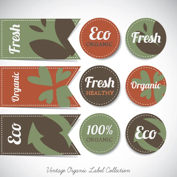 Organic Label Collection — Stock Vector