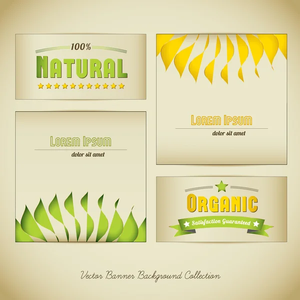 Organic Label Collection — Stock Vector