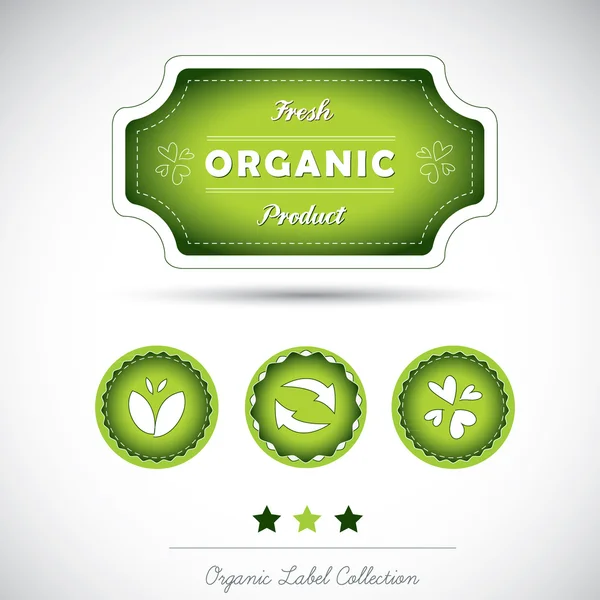 Organic Label Collection — Stock Vector