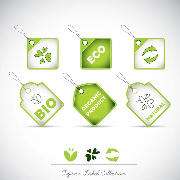 Organic Label Collection — Stock Vector