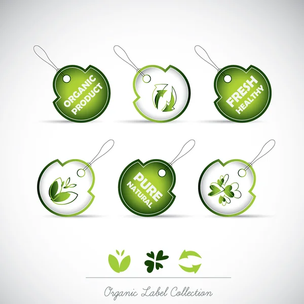 Organic Label Collection — Stock Vector