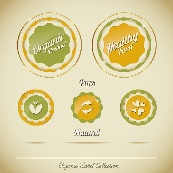 Organic Label Collection — Stock Vector