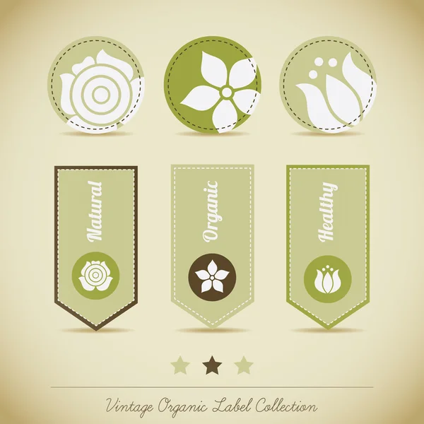 Organic Label Collection — Stock Vector