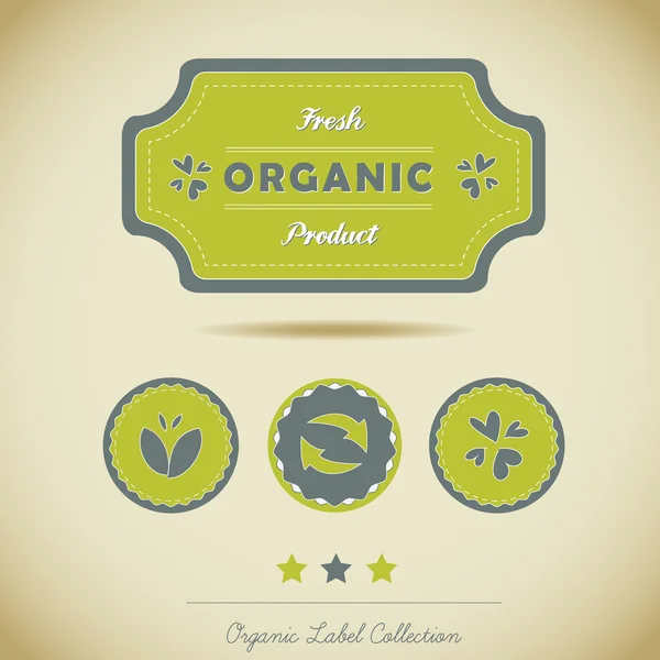 Organic Label Collection — Stock Vector