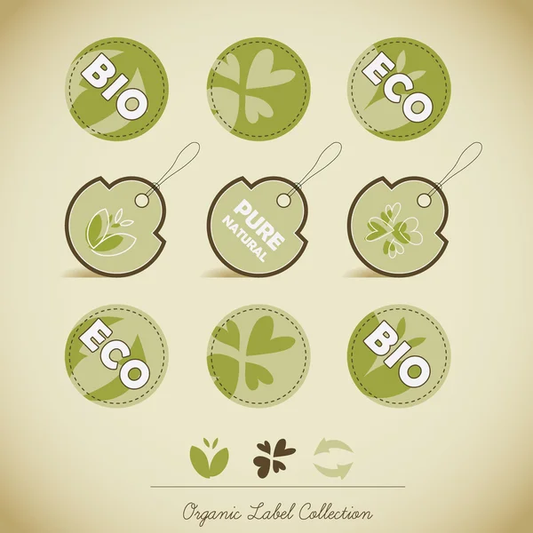 Organic Label Collection — Stock Vector