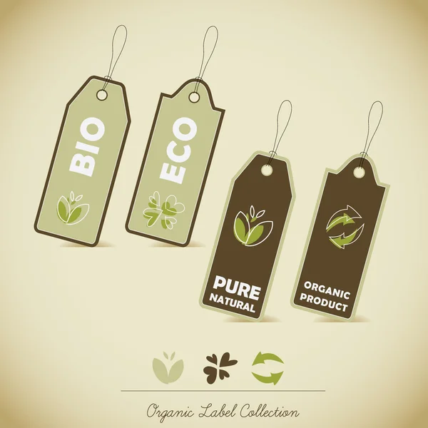 Organic Label Collection — Stock Vector