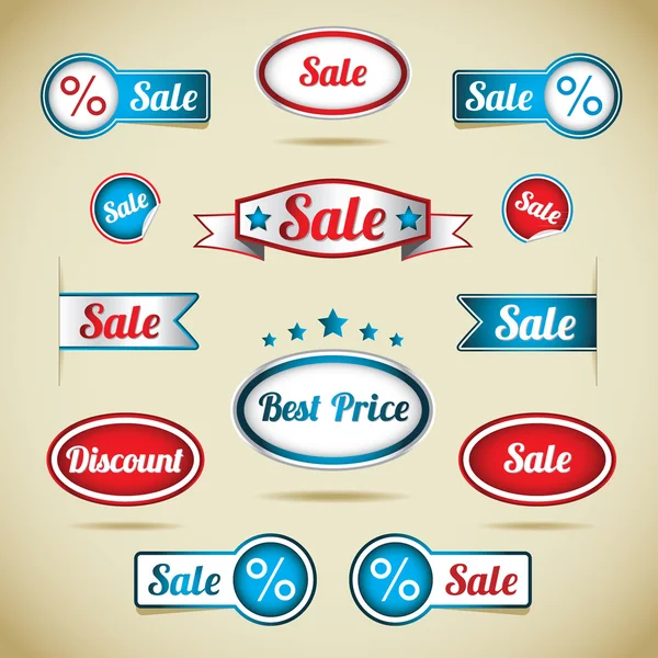 Discount Label Banner Background Collection — Stock Vector