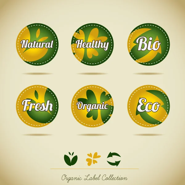 Organic Label Collection — Stock Vector