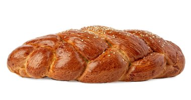 Beyaz arkaplanda ekmek