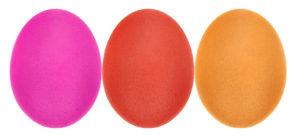 Huevos multicolores aislados en blanco — Foto de Stock