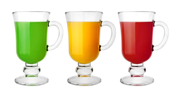 Set with different cocktails on white background — Stock Photo, Image