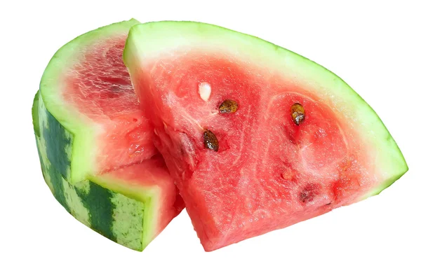 Frische Wassermelone isoliert auf weiß — Stockfoto