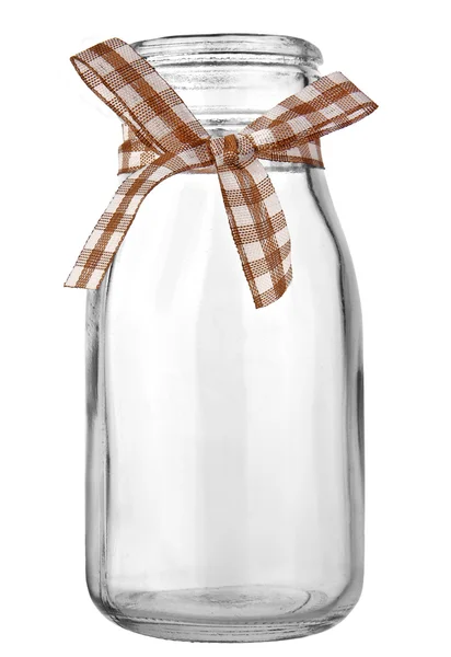 Lege melk fles geïsoleerd — Stockfoto