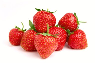 Strawberries isolated over white background clipart