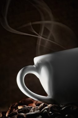 kahve seviyorum. sıcak kahve fincan