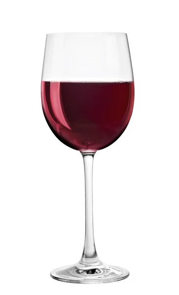 Червоний келих вина ізольований на білому тлі — стокове фото