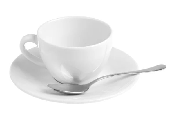 Tasse Kaffee und Löffel — Stockfoto