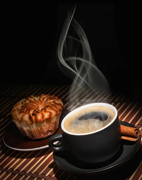 Taza de café y pastel —  Fotos de Stock