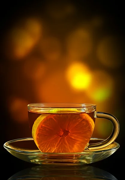 Cup of tea with lemon — Stock Photo, Image