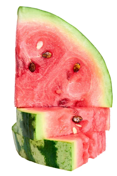 Frische Wassermelone isoliert auf weiß — Stockfoto