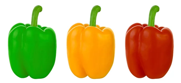 Bulgarian peppers on a white background — Stock Photo, Image