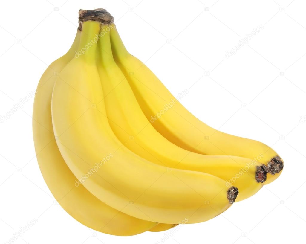 Bunch of bananas isolated on white background