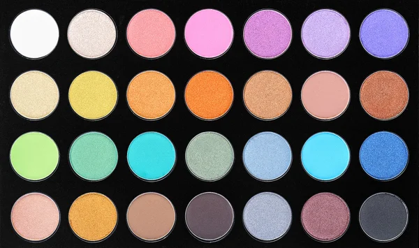 Make-up, colorful eye shadows palette — Stock Photo, Image