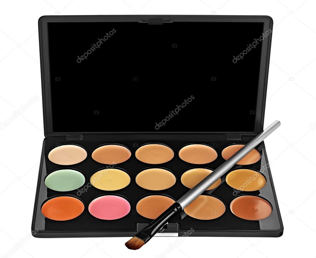 Make-up palette isolated on white backgroun