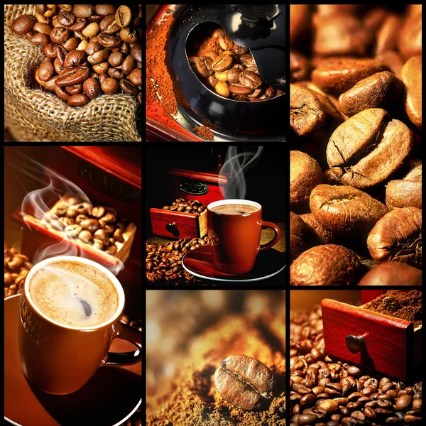 Kaffee-Collage lizenzfreie Stockfotos