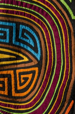 Colorful traditional Kuna mola clipart