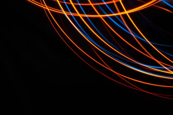 Абстрактный Фон Красочные Светлые Линии Черном Фоне Динамическое Элегантное Изображение — стоковое фото