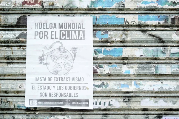 Caba Buenos Aires Αργεντινή Σεπτεμβρίου 2021 Αφίσα Του Παγκόσμιου Κλιματικού — Φωτογραφία Αρχείου