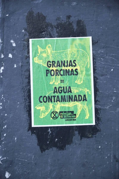 Caba Buenos Aires Αργεντινή Σεπτεμβρίου 2021 Παγκόσμια Κλιματική Απεργία Αφίσα — Φωτογραφία Αρχείου