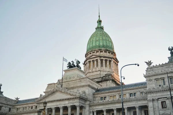 Buenos Aires Argentina Septiembre 2021 Fachada Del Palacio Del Congreso — Foto de Stock