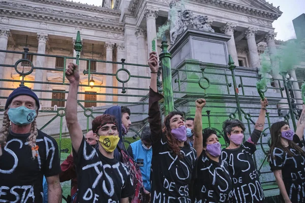 Buenos Aires Argentína Szeptember 2021 Global Climate Strike Fiatal Aktivisták — Stock Fotó