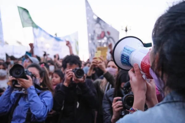 Буэнос Айрес Аргентина Сентября 2021 Глобальная Климатическая Забастовка Молодая Активистка — стоковое фото