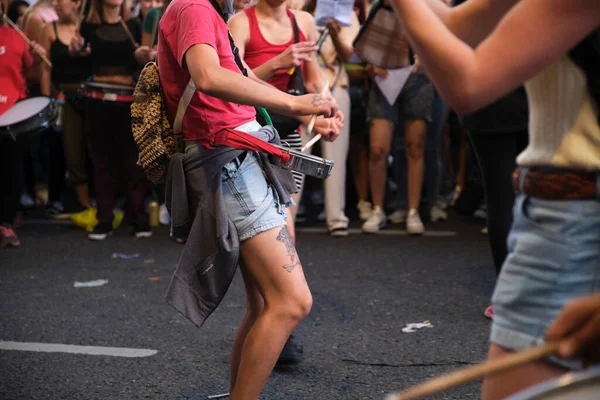 Caba Buenos Aires Argentyna Marca 2022 Międzynarodowy Strajk Feministyczny Grupa — Zdjęcie stockowe