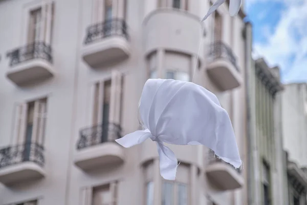 Buenos Aires Argentina Marzo 2022 Pañuelo Blanco Símbolo Las Madres — Foto de Stock