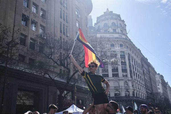 아르헨티나 부에노스아이레스 Nov 2021 Lgbt Pride Parade Lgbt 커뮤니티의 상징인 — 스톡 사진
