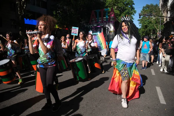 Buenos Aires Argentyna Listopada 2021 Parada Dumy Lgbt Kolorowa Grupa — Zdjęcie stockowe