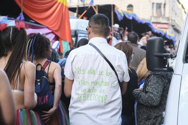 Buenos Aires Argentina Novembro 2021 Parada Orgulho Lgbt Homem Que — Fotografia de Stock