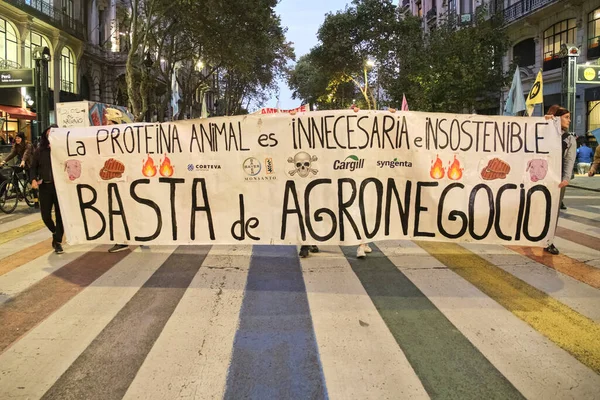 Buenos Aires Argentina Abril 2022 Banner Animal Eating Agricultural System — Fotografia de Stock
