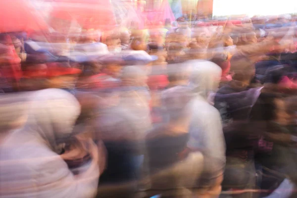 Long Exposure Photograph Crowd People Marching Demonstration Intentional Motion Blur — ストック写真