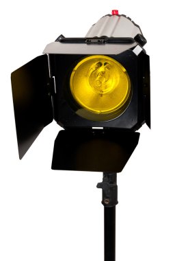 Beyaz arka plan üzerinde izole stüdyo aydınlatma