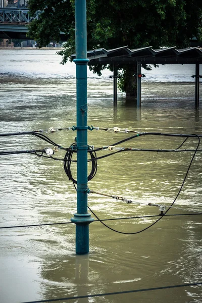 Наводненный город Венгерский — стоковое фото